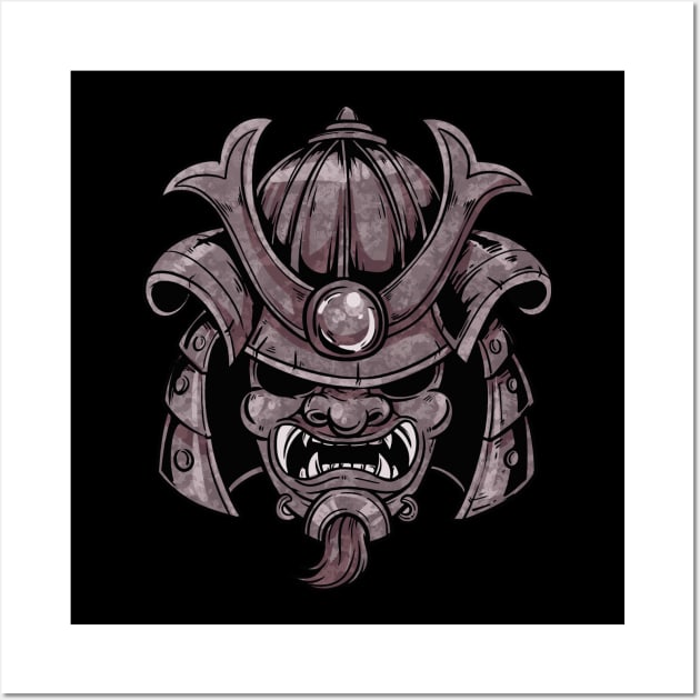 Samurai Ninja Mask Japan Warrior Wall Art by BEEtheTEE